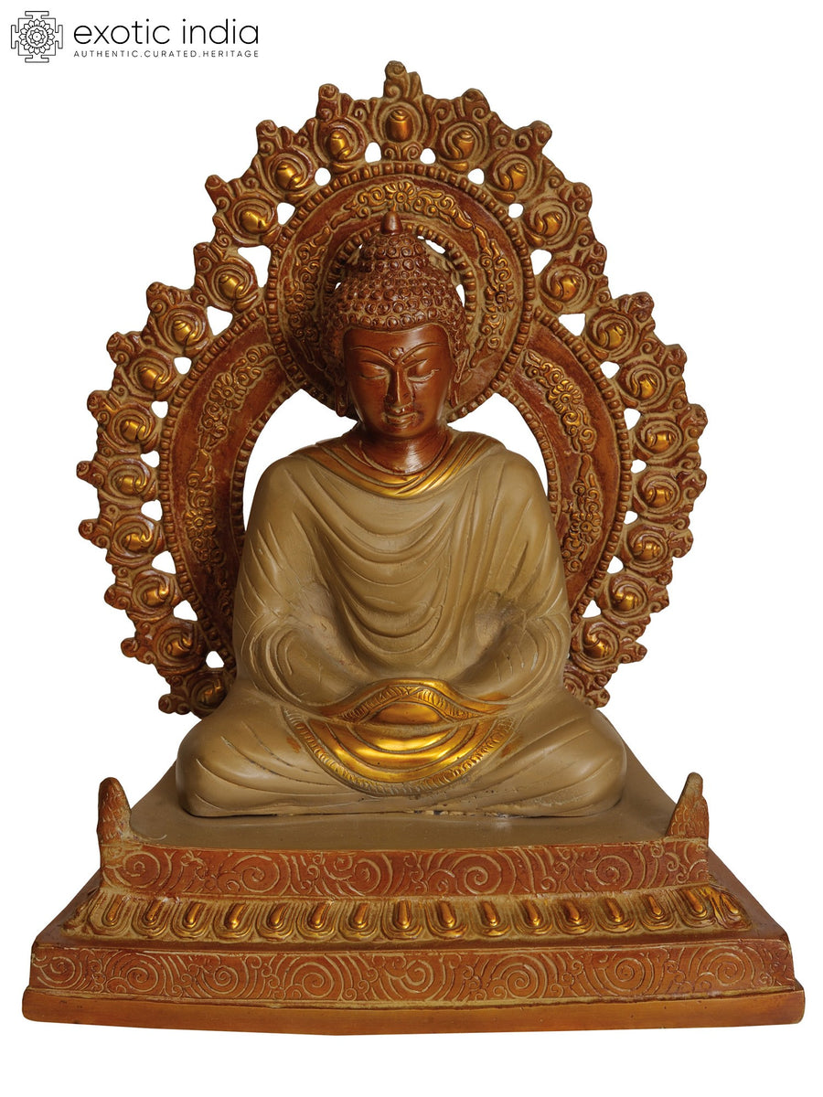 11" Handmade Lord Buddha Dhyana Mudra Brass Statue