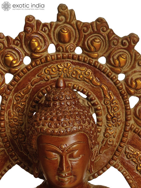 11" Lord Buddha In Dhyana Mudra In Brass | Handmade | Made In India