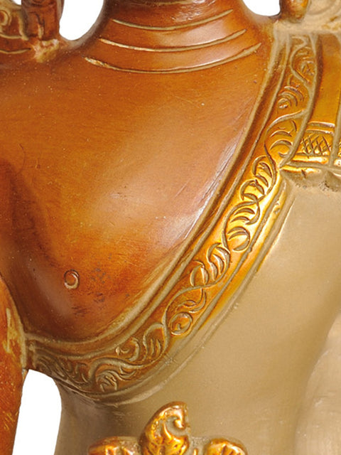 7" The Medicine Buddha (Tibetan Buddhist Deity) In Brass | Handmade | Made In India