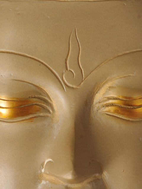 13" Lord Buddha Wall Hanging Mask In Brass | Handmade | Made In India