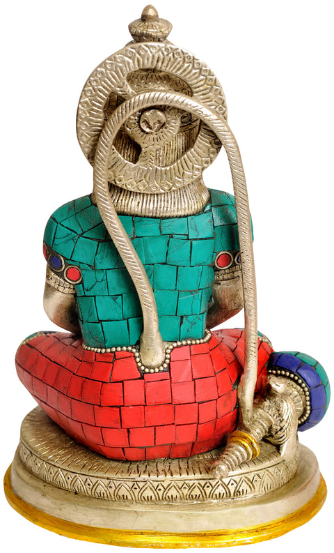 7" Hanuman In Dhyana Mudra In Brass | Handmade | Made In India