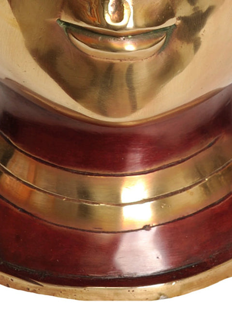 15" Large Size Lord Buddha Head in Brass | Handmade | Made in India