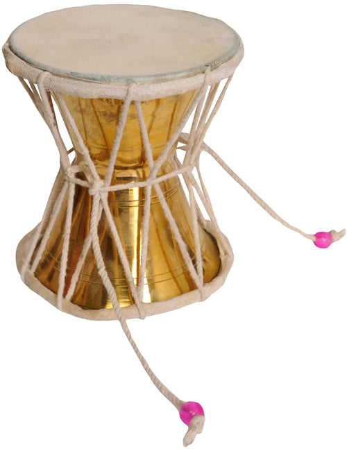 5" Shiva Damaru Drum Brass Statue Handmade