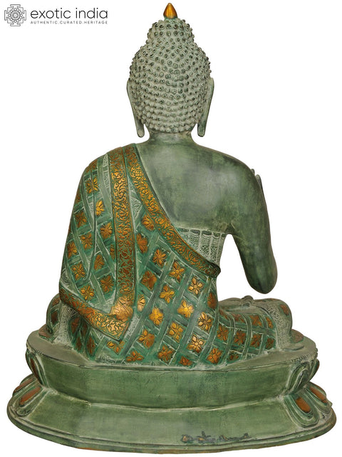 28" Large Size Buddha in Abhaya Mudra In Brass | Handmade | Made In India