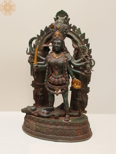 28" Large Goddess Kali Brass Statue | Handmade | Made in India