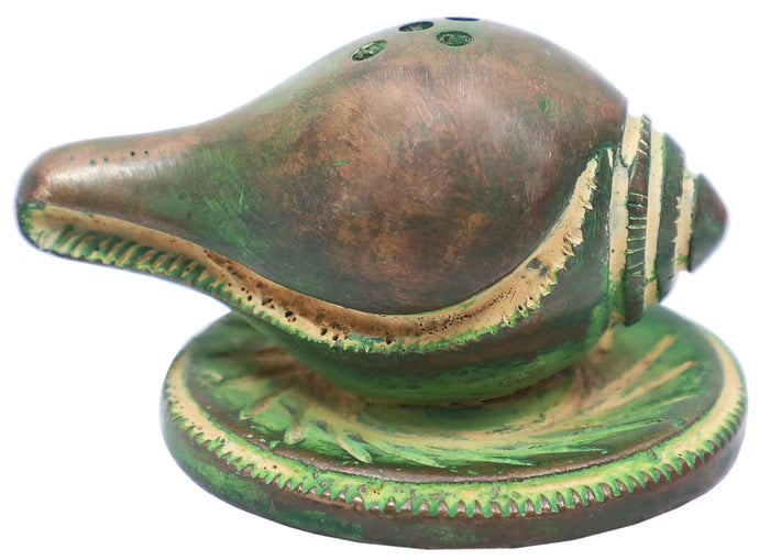 2" Conch Agarbatti stand in Brass | Handmade Small Statue | Made in India