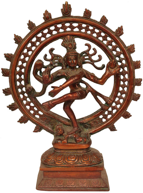 11" Lord Shiva as Nataraja Brass Sculpture | Handmade | Made in India