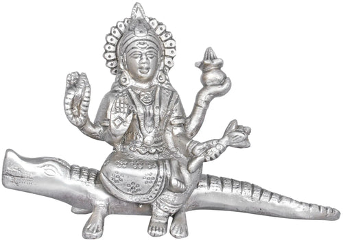 4" Ganga River Goddess Handmade Brass Statue