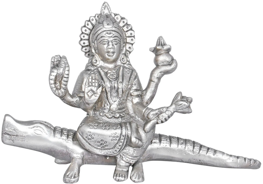 4" Ganga River Goddess Handmade Brass Statue