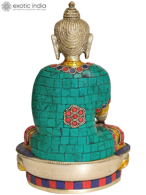 8" Lord Buddha in Bhumisparsha Mudra In Brass | Handmade | Made In India