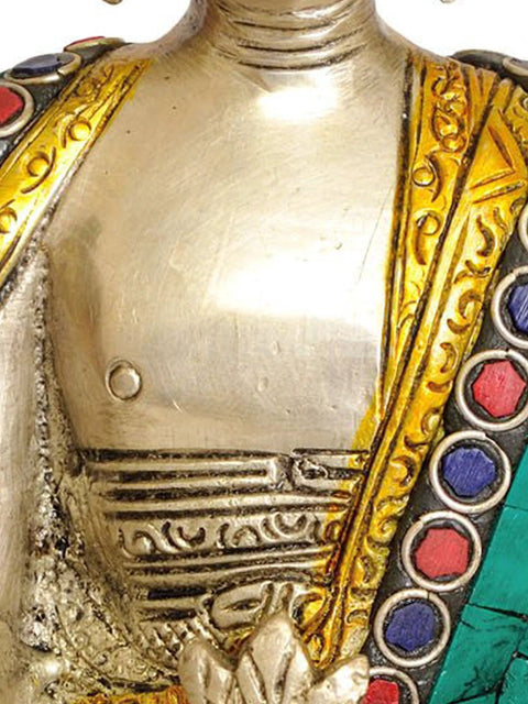 8" Lord Buddha in Bhumisparsha Mudra In Brass | Handmade | Made In India