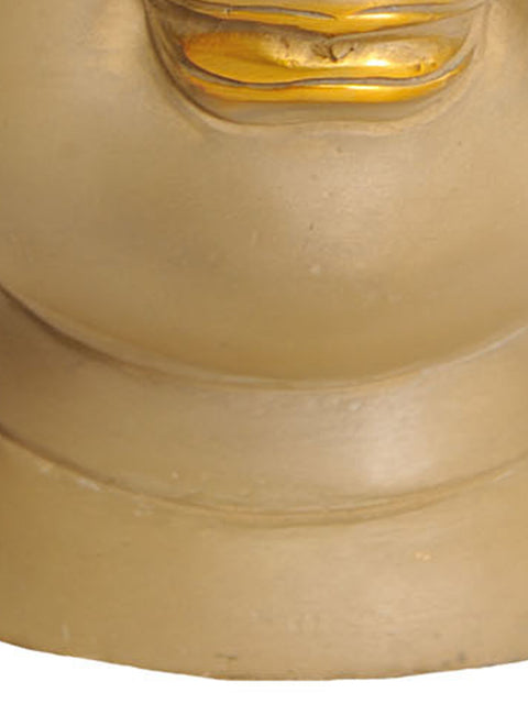9" Thai Buddha Head In Brass | Handmade | Made In India