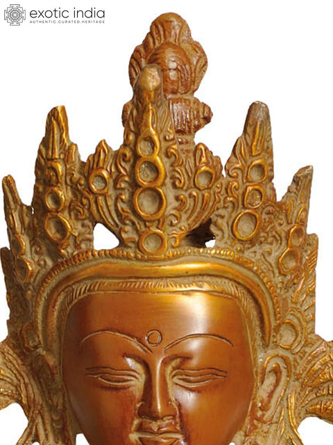 14" Amitabha Buddha Brass Sculpture | Handmade | Made in India