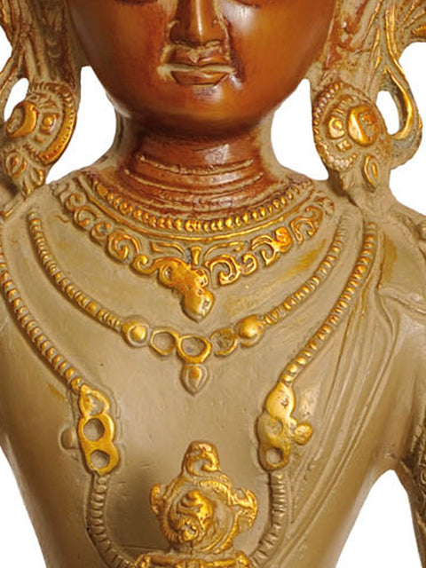 14" Amitabha Buddha Brass Sculpture | Handmade | Made in India