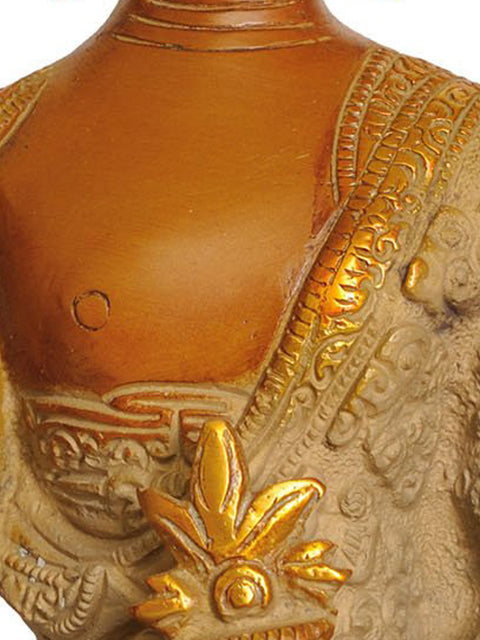 9" The Medicine Buddha`(Robes Decorated with the Scenes from Shakyamuni) In Brass | Handmade | Made In India
