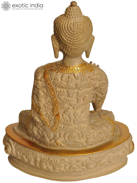 9" Lord Buddha in Preaching Mudra In Brass | Handmade | Made In India