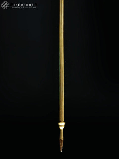 47" Large Lord Shiva's Trident / Trishul in Brass | Indian Handcrafted Idol