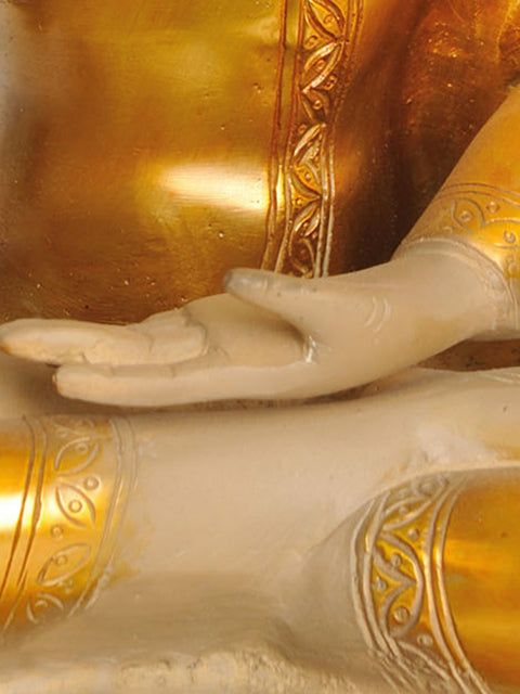 12" Lord Buddha In Abhaya Mudra In Brass | Handmade | Made In India