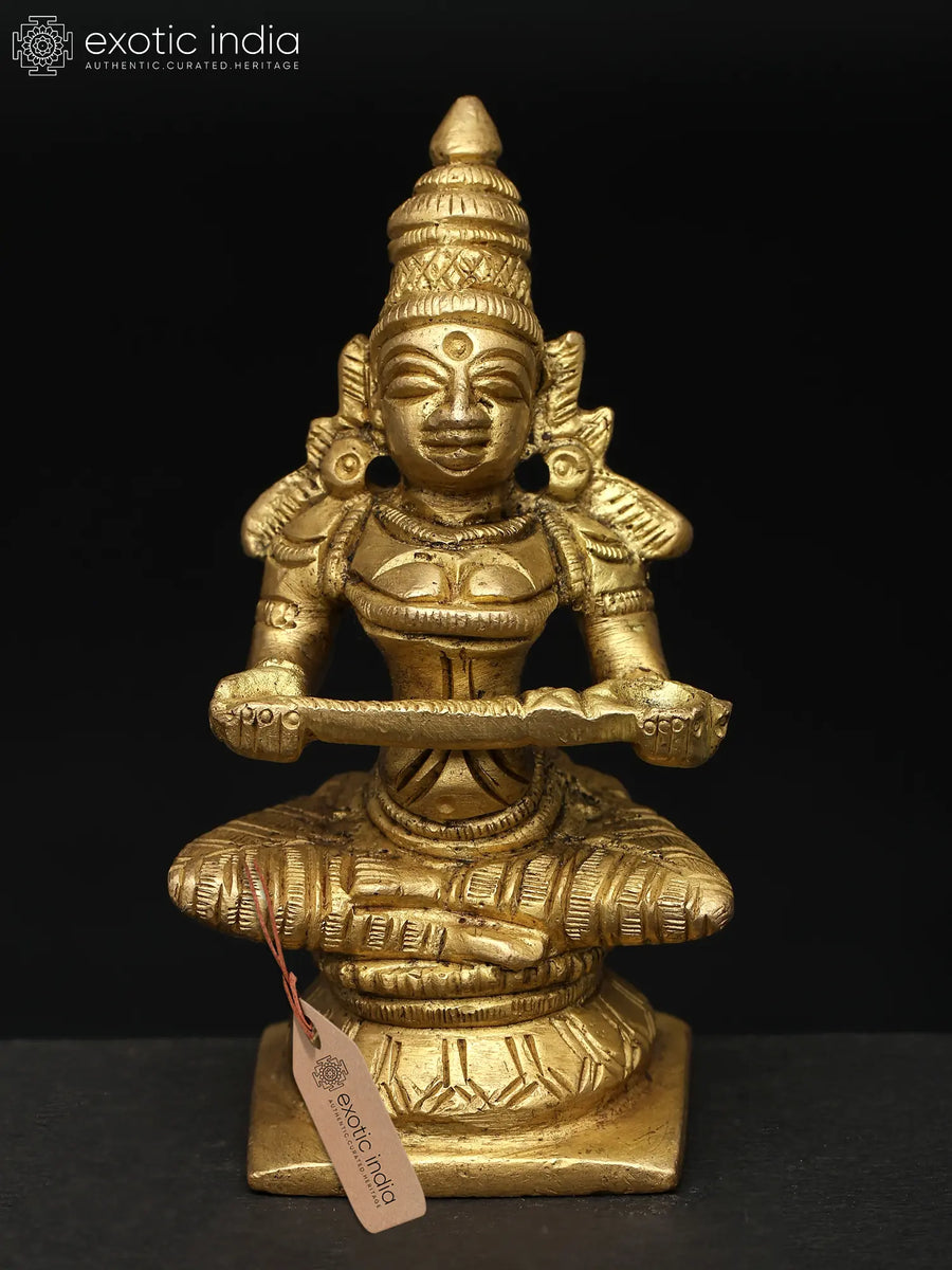 Brass Devi Annapurna Handmade Statue for Home Pooja