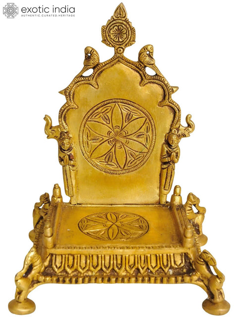 8" Deity Throne in Brass | Sacred Home Statue