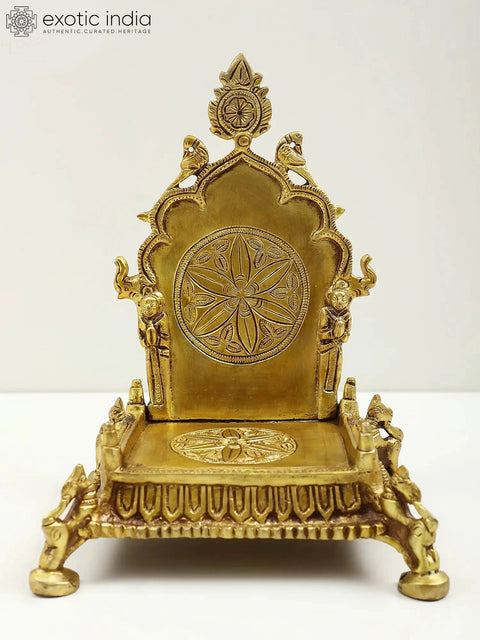 8" Deity Throne in Brass | Sacred Home Statue