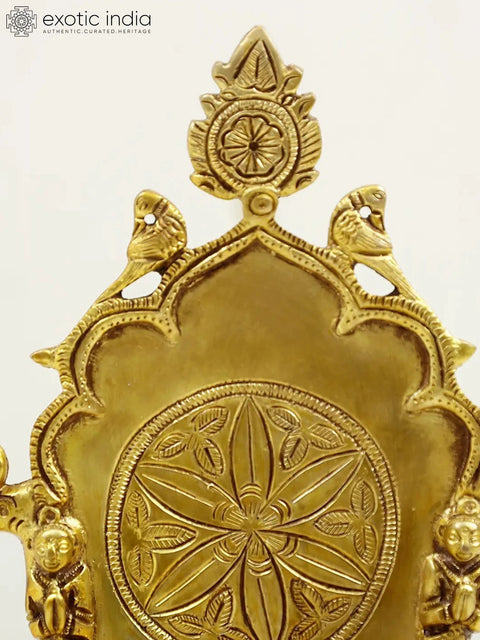 8" Deity Throne in Brass | Sacred Home Statue