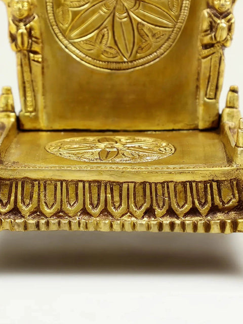 8" Deity Throne in Brass | Sacred Home Statue
