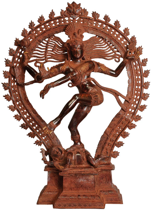 34" Large Nataraja Handmade Brass Statue for Home Decor