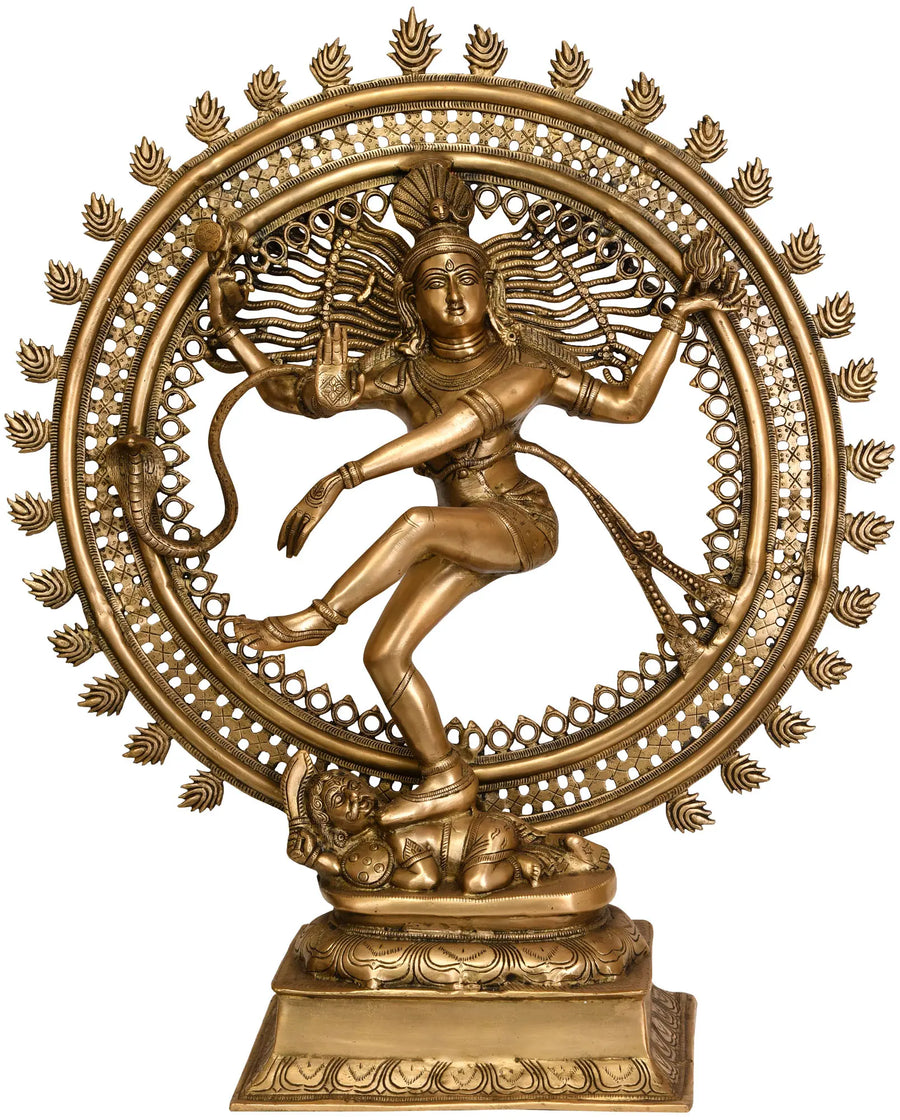 32" Large Nataraja Brass Statue Handmade Home Decor
