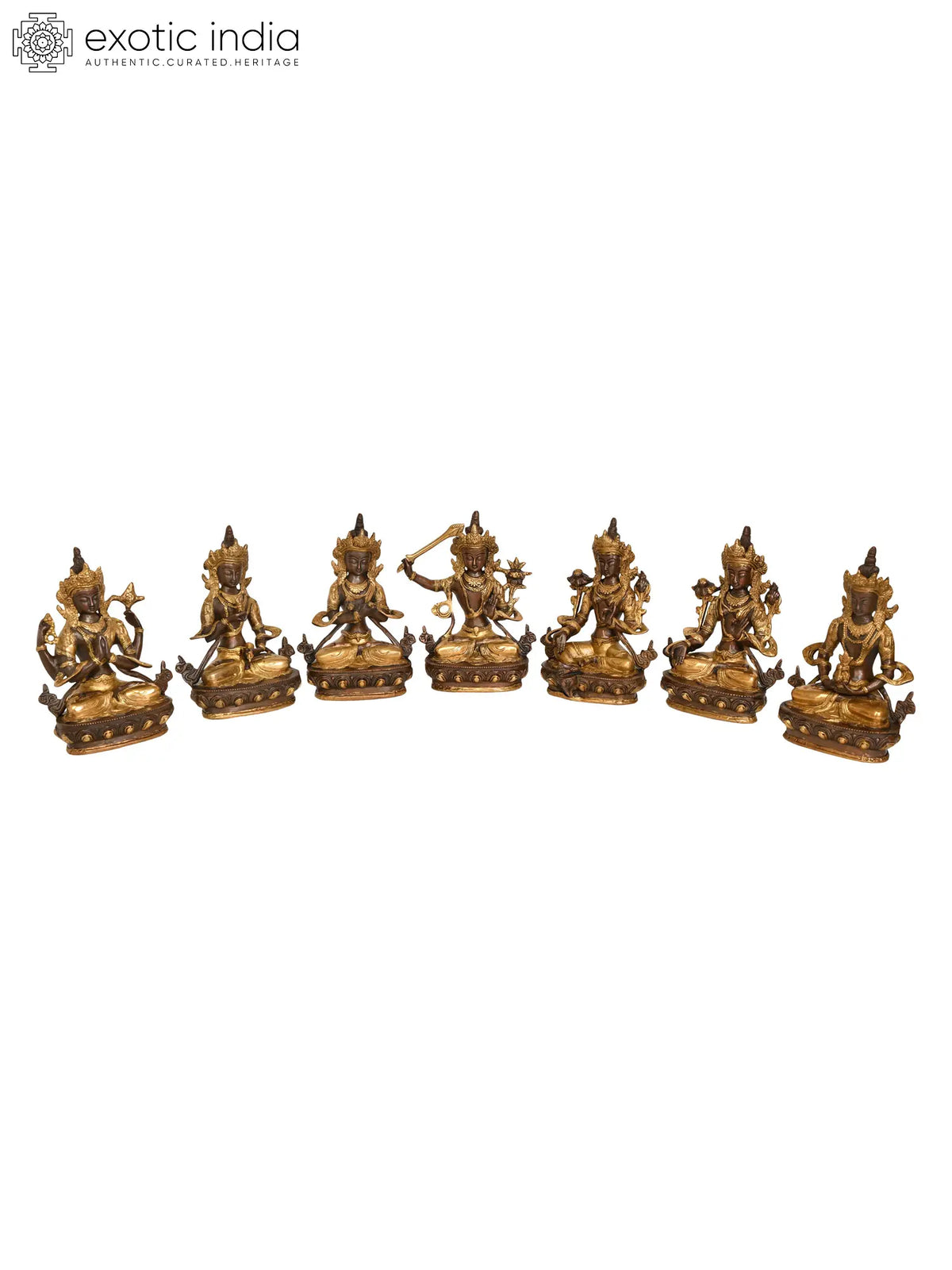 Set of Seven Tibetan Buddhist Deities