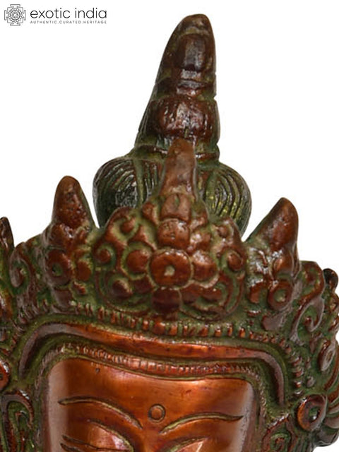 8" Vajrasattva Statue in Brass | Handmade Buddhist Deity Sculptures | Made in India
