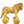 Brass Horse Figurine on Wheels