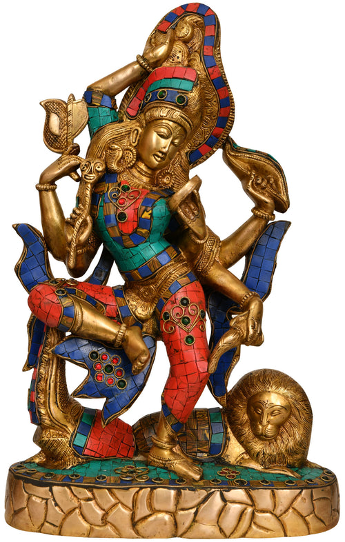 16" Dancing Ardhanarishvara Brass Statue Handmade