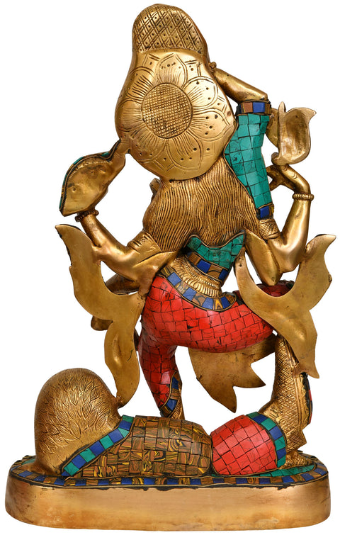 16" Dancing Ardhanarishvara (Shiva Shakti) In Brass | Handmade | Made In India