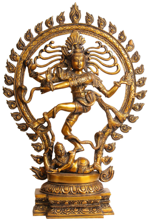 21" Nataraja Handmade Brass Statue for Pooja