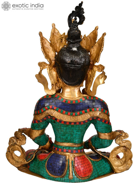 27" Large Size Amitabha Buddha (Tibetan Buddhist Deity) In Brass | Handmade | Made In India