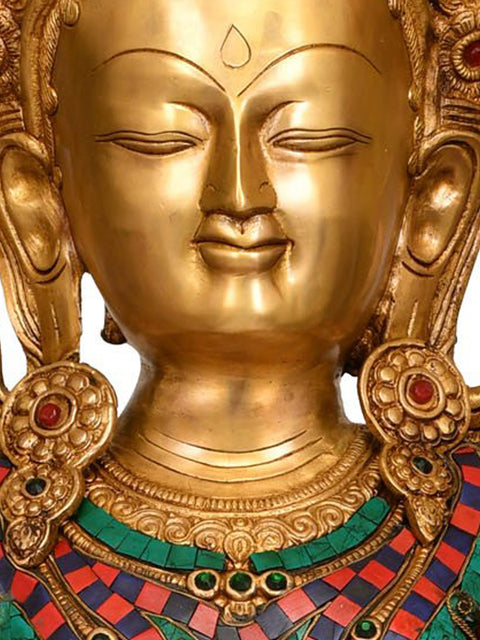 27" Large Size Amitabha Buddha (Tibetan Buddhist Deity) In Brass | Handmade | Made In India