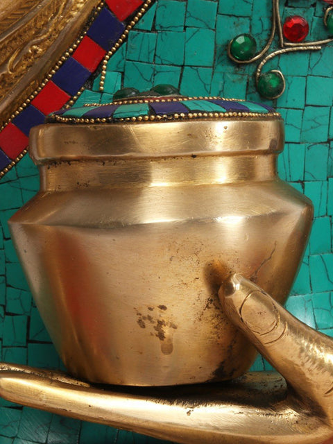 23" Tibetan Buddhist Deity - Large Size Medicine Buddha In Brass | Handmade | Made In India