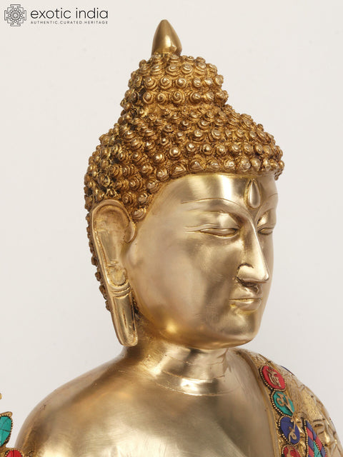 23" Tibetan Buddhist Deity - Large Size Medicine Buddha In Brass | Handmade | Made In India