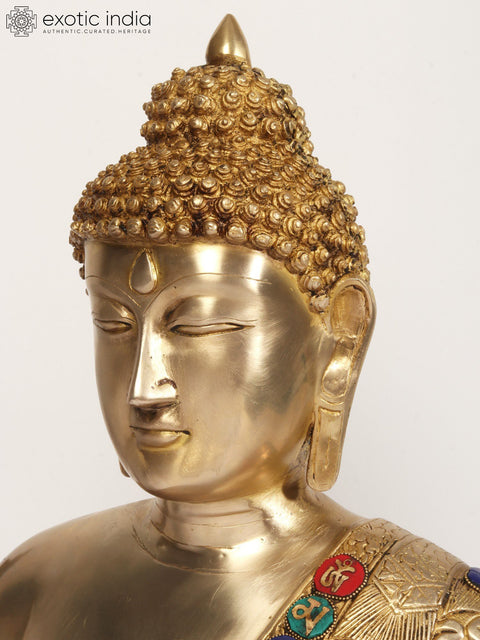 23" Tibetan Buddhist Deity - Large Size Medicine Buddha In Brass | Handmade | Made In India
