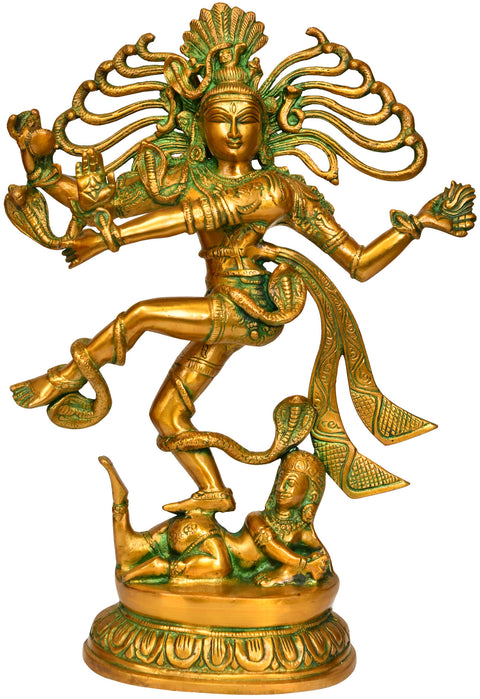 15" Lord Shiva as Nataraja In Brass | Handmade | Made In India