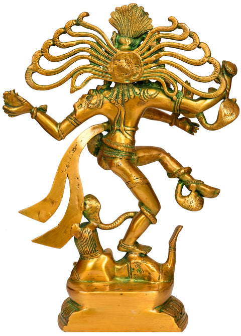 15" Lord Shiva as Nataraja In Brass | Handmade | Made In India