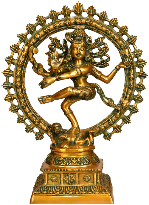 23" Handmade Brass Nataraja Shiva Statue for Home Decor