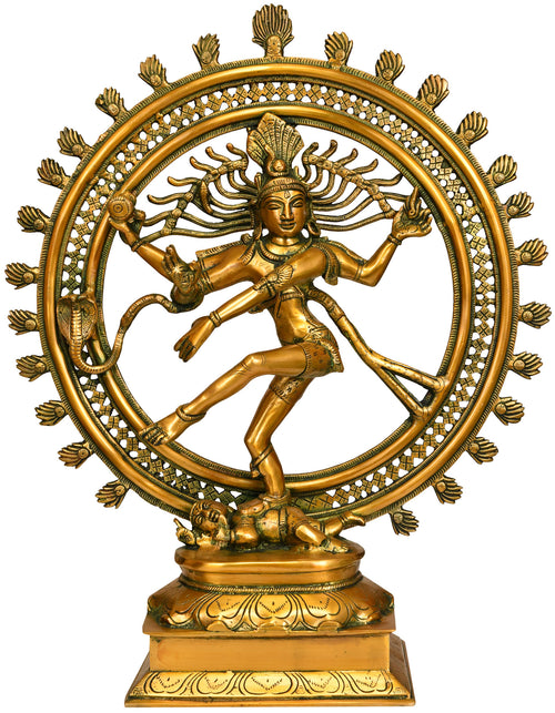 24" Nataraja Brass Statue Handmade for Home Decor