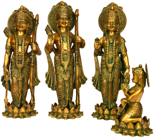 17" Rama Durbar Handmade Brass Statue