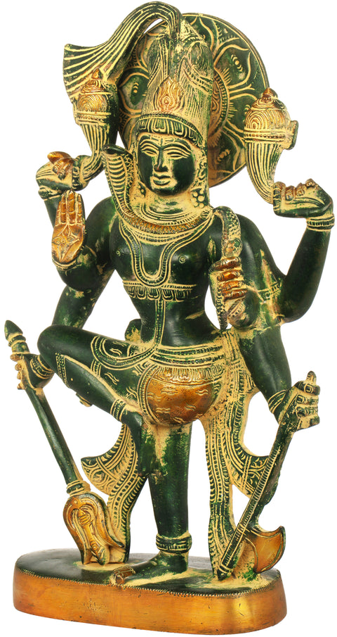 13" The Dancing Shiva In Brass | Handmade | Made In India