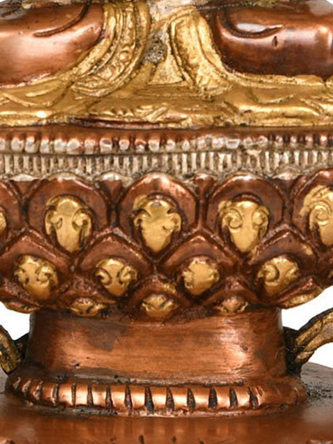9" Tibetan Buddhist Lord Buddha in Abhaya Mudra In Brass | Handmade | Made In India