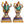7" Musician Ganesha (Set of Six) In Brass | Handmade | Made In India