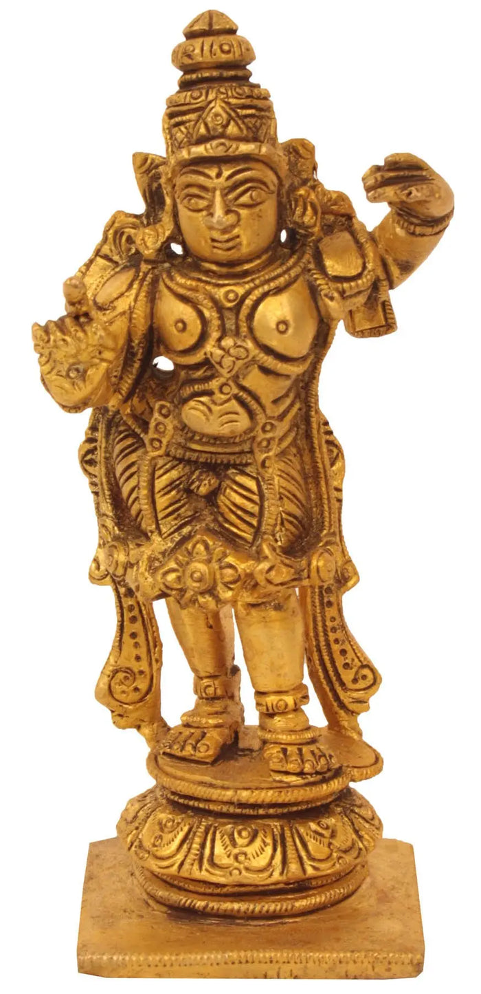 4" Bhagavan Rama - Small Size In Brass | Handmade | Made In India