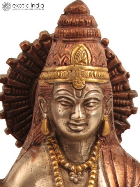 8" Brass Dhanvantari Idol - The Physician of the Gods | Handmade | Made in India